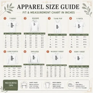 Size chart showing garment measurements in inches and cm for Good One Drink Away From Telling Everyone What I Really Think Sarcasm