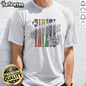 Premium Greensboro Grasshoppers MLB t-shirt displayed on a wooden background