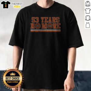 Awesome 53 Years No More Shirt in black, classic fit cotton tee with bold white text design