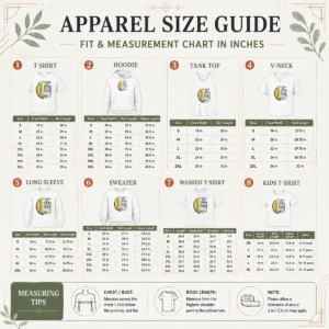 Size chart for Nice Baseball I Can Do All Things Through Christ shirt with measurements in inches and cm