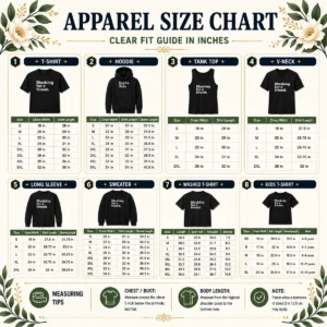 Size chart for Awesome Masking For A Friend with measurements in inches and cm