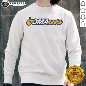 Top Omaneers West Virginia Mountaineers Sports sweatshirt in navy blue with logo displayed on the front