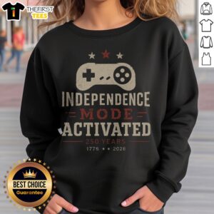 Pretty Independence Mode Activated Sweatshirt featuring a bold graphic on a cozy fabric.