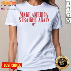 Nice Make America Straight Again Male And Female Gender Symbol Political ladies tee featuring unique design