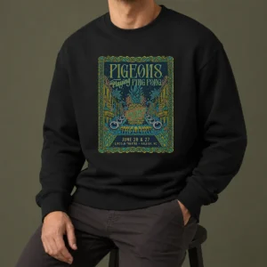 Good Pigeons Playing Ping Pong 6 26 6 27 2026 Raleigh NC Poster Sweater