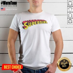 Hot Supergirl Wordmark shirt featuring a bold graphic design on a comfortable fabric.