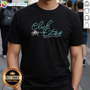 Original Club Estes Utah State Volleyball Shirt in black with white and red logo on front