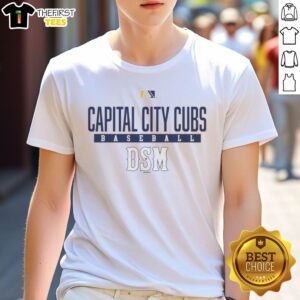 Official Capital City Cubs Des Moines MLB Baseball Team Shirt featuring vibrant team colors and logo.