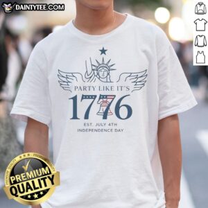 Funny Party Like It'S 1776 Shirt displayed on a wooden background