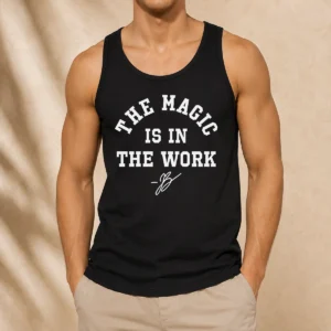 Funny Ben Stiller Jalen Brunson The Magic Is In The Work Signature Tank Top