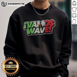 Pretty Mexico National Football Team El Tri World Cup FIFA Estadio Azteca Vamos Wave Sweashirt showcasing vibrant colors and design.