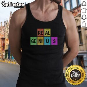 Nice Periodic Table Of Elements Real Genius Vintage tank top displayed on a neutral background