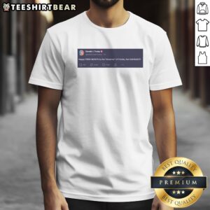 Awesome Trump Happy Pride Month To The Governor Of Florida Ron Defaggot Shirt displayed on a model.