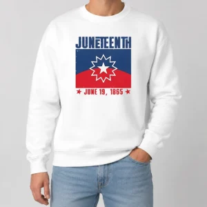 Nice Juneteenth Red White Blue Freedom Flag 1865 Emancipation Day Sweater