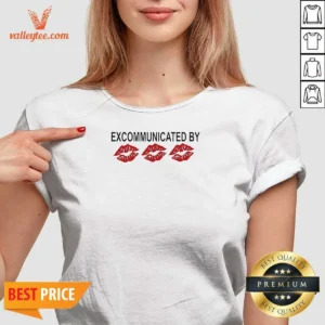 Top Excommunicated By Lips V-Neck Shirt