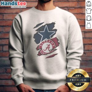 Funny Dallas Cowboys Alabama Crimson Tide Ripped Design NFL NCAAF Sweatshirt featuring a unique graphic