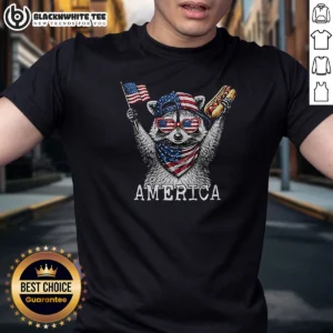 Pretty America Raccoon Hot Dog 4th Of July Patriotic USA Animal 2026