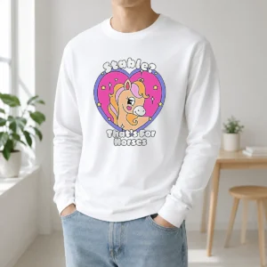 Pretty Stable Thats For Horses Horse Pun Funny Animal Long Sleeve Shirt