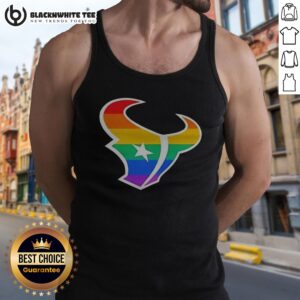 Original Houston Texans Pride Flag Logo NFL Football Team Sports Rainbow Logo Art Tank Top featuring vibrant colors.