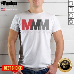Premium Mune Montgomery Miguel MMM Logo shirt displayed on a neutral background, showcasing its unique design.