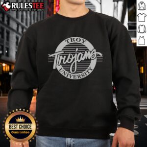 Original Troy University Trojans Logo Sports Fan University Sweatshirt featuring bold logo design