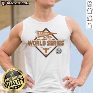 Original Texas Longhorns 2026 NCAA College World Series Omaha Baseball Tank top featuring vibrant team colors