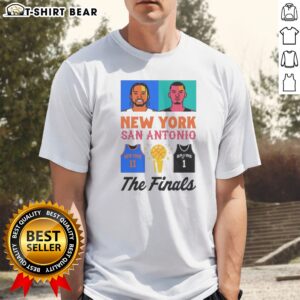 Pretty The Finals Jalen Brunson New York Knicks Victor Wembanyama San Antonio Spurs Shirt featuring vibrant team colors