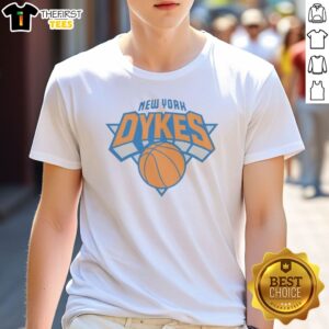 Premium New York Dykes New York Knicks shirt featuring bold text and team-inspired colors on a comfortable crew neck garment
