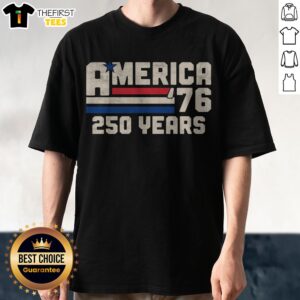 Pretty America Retro 250 Years 250th Anniversary USA 1776 Shirt displayed in a vibrant setting.