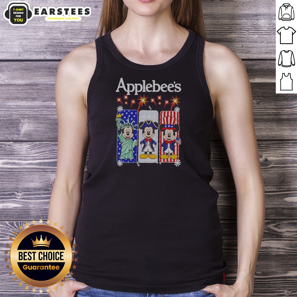 applebee-s-mickey-mouse-usa-tank-top Applebee'S Mickey Mouse USA Shirt - Image 4