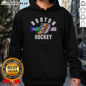 Good Boston Fleet Hockey Pride Month Hoodie featuring vibrant pride colors and graphics