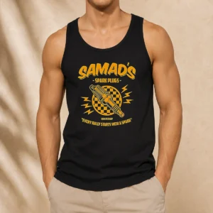 Original Samads Spark Plugs Every Rally Starts With A Spark Tank Top