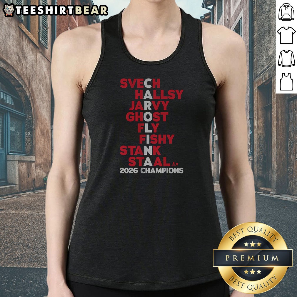 awesome-carolina-hockey-names-2026-champs-tank-top Awesome Carolina Hockey Names 2026 Champs Tank Top featuring bold text on a comfortable sleeveless shirt