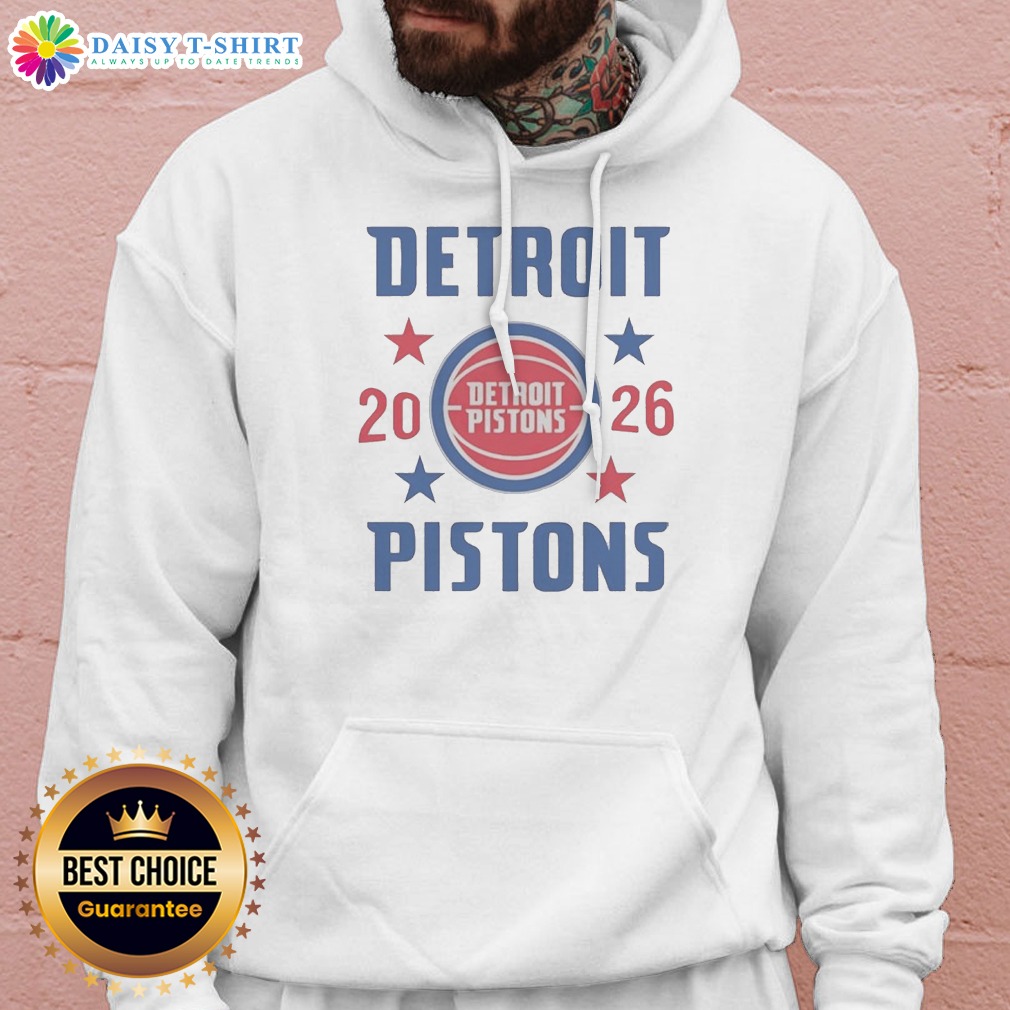 Awesome Detroit Pistons NBA 2026 Team Star Logo Hoodie Awesome Detroit Pistons NBA 2026 Team Star Logo Hoodie