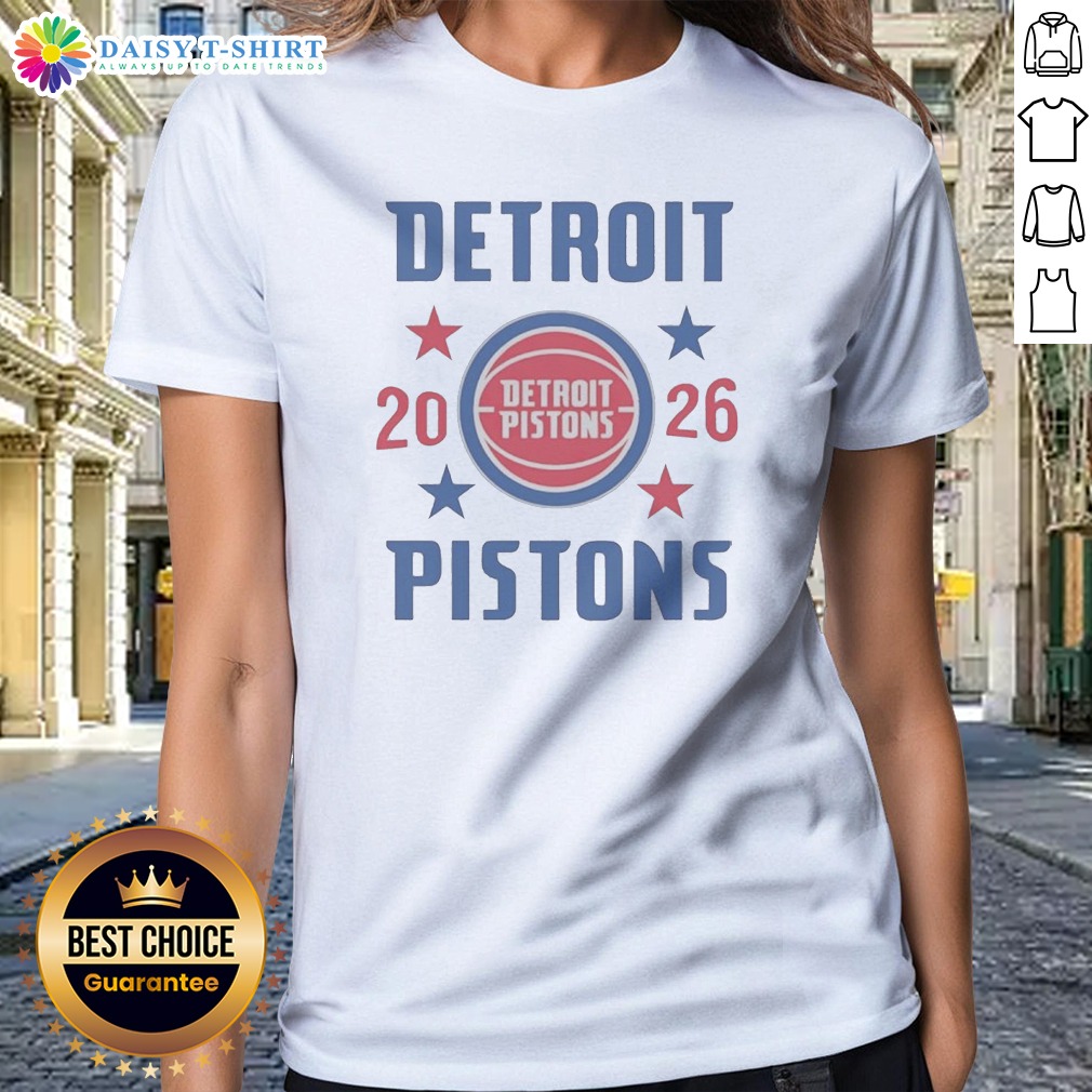 Awesome Detroit Pistons NBA 2026 Team Star Logo Ladies Shirt Awesome Detroit Pistons NBA 2026 Team Star Logo Ladies Shirt