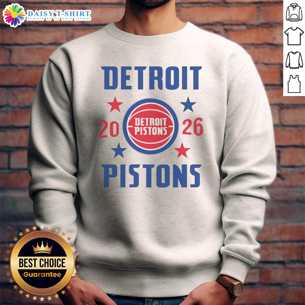 Awesome Detroit Pistons NBA 2026 Team Star Logo Sweashirt Awesome Detroit Pistons NBA 2026 Team Star Logo Sweashirt