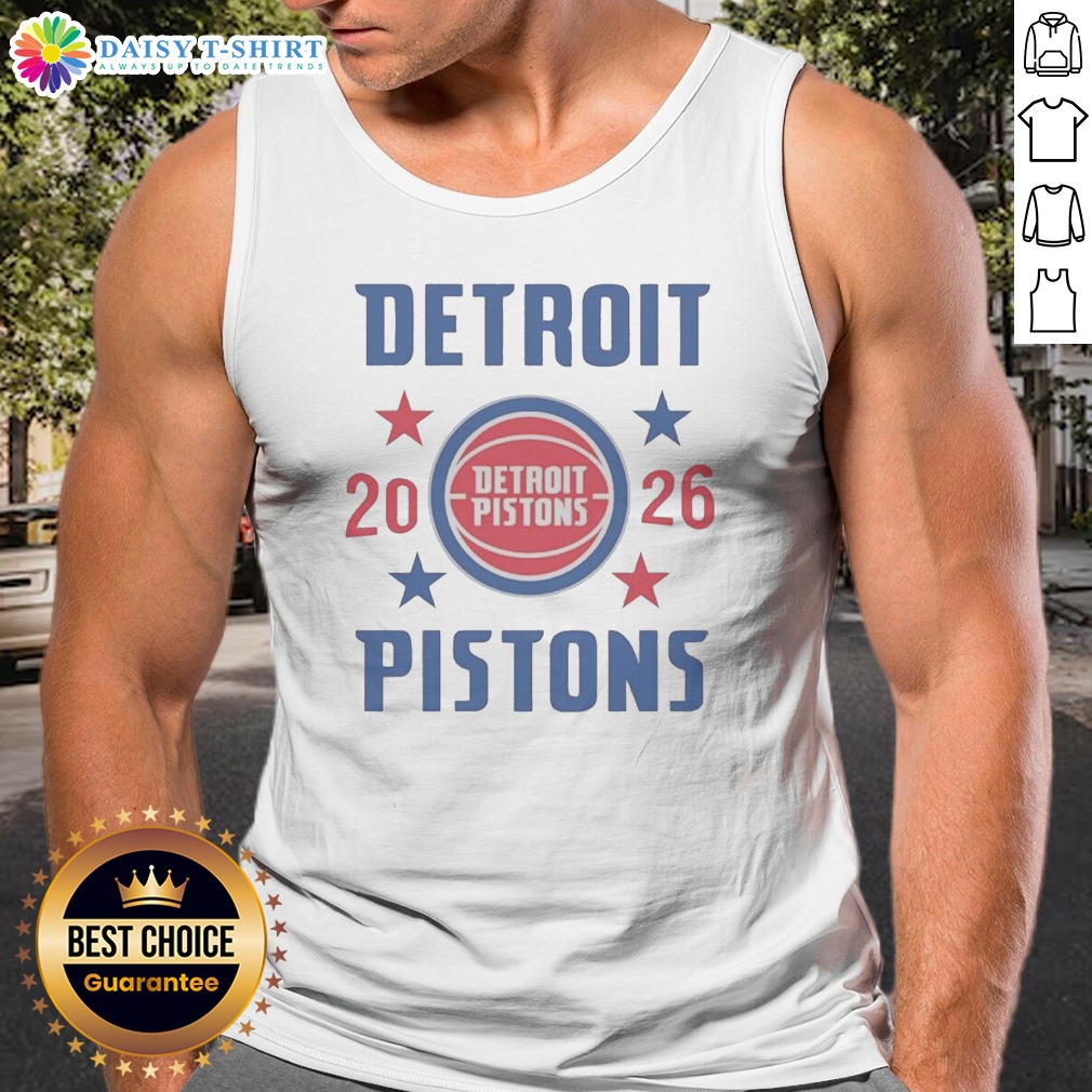 Awesome Detroit Pistons NBA 2026 Team Star Logo Tank Top Awesome Detroit Pistons NBA 2026 Team Star Logo Tank Top