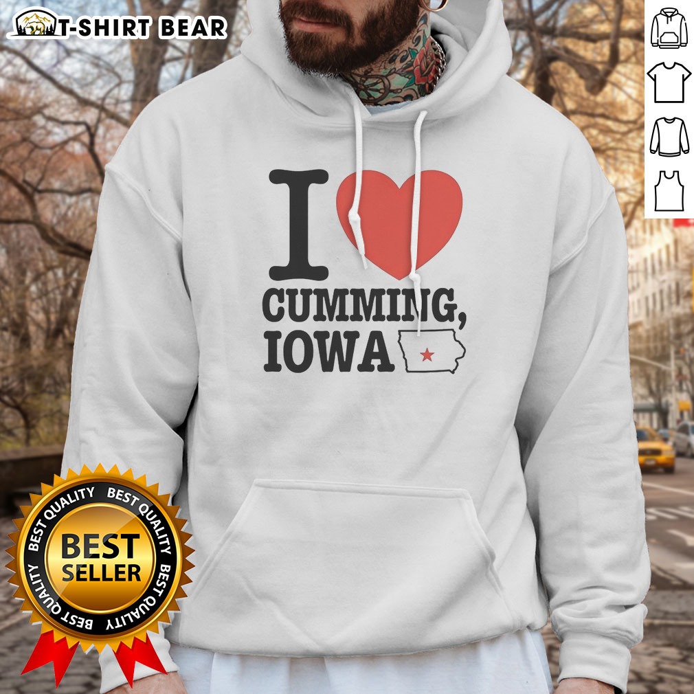 awesome-i-heart-cumming-iowa-hoodie Awesome I Heart Cumming Iowa Hoodie in dark gray, featuring bold white text and a red heart graphic