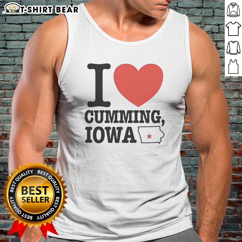 awesome-i-heart-cumming-iowa-tank-top Awesome I Heart Cumming Iowa Tank Top in white, casual sleeveless summer wear