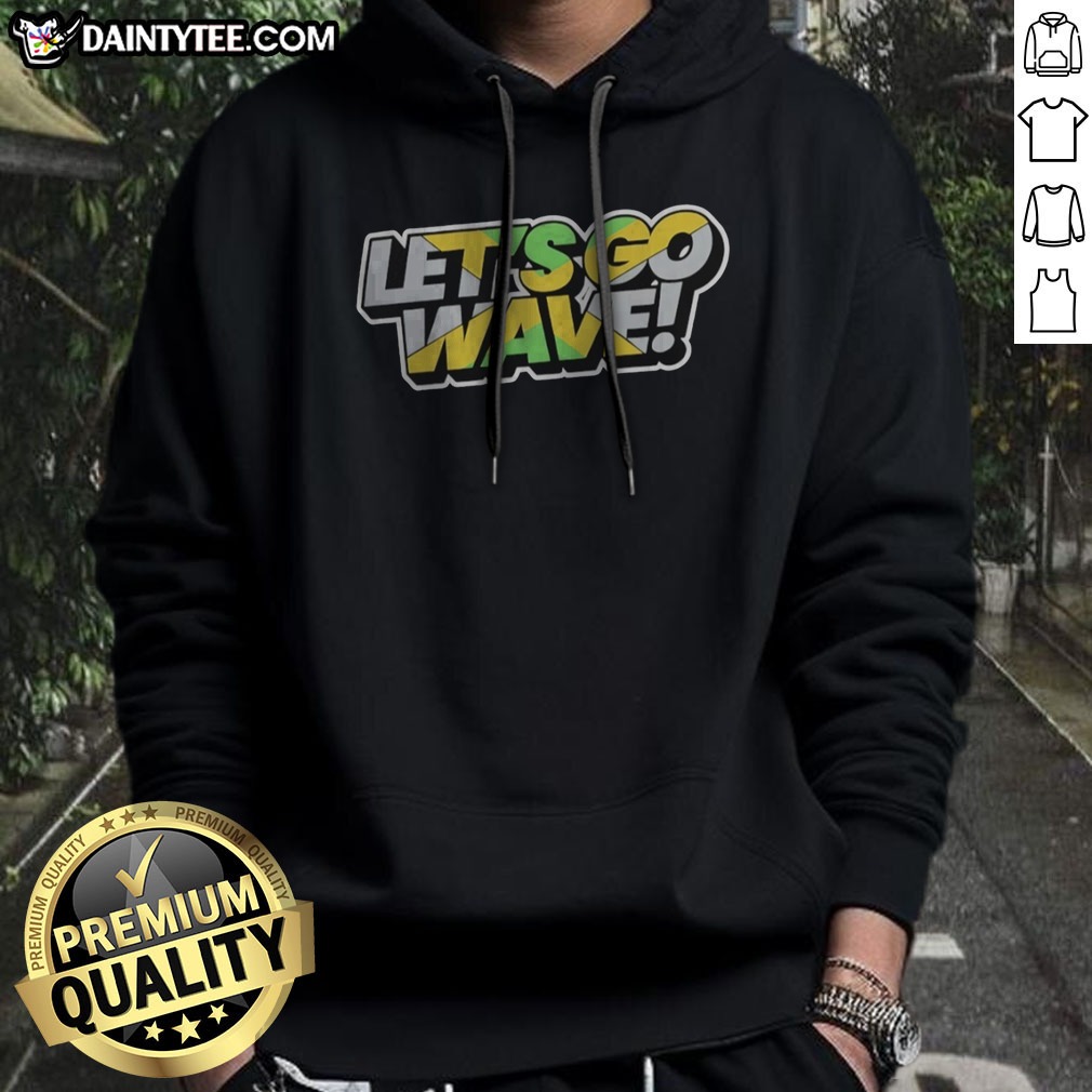 awesome-jamaica-kingston-montego-bay-ocho-rios-port-antonio-spanish-town-lets-go-wave-hoodie Awesome Jamaica Kingston Montego Bay Ocho Rios Port Antonio Spanish Town Lets Go Wave Hoodie displayed on a hanger