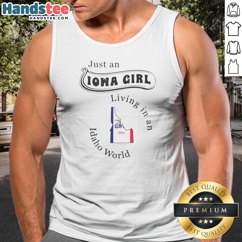 awesome-just-an-iowa-girl-living-in-an-idaho-world-iowa-idaho-map-tank-top Awesome Just An Iowa Girl Living In An Idaho World Iowa Idaho Map Tank Top featuring a vibrant design.