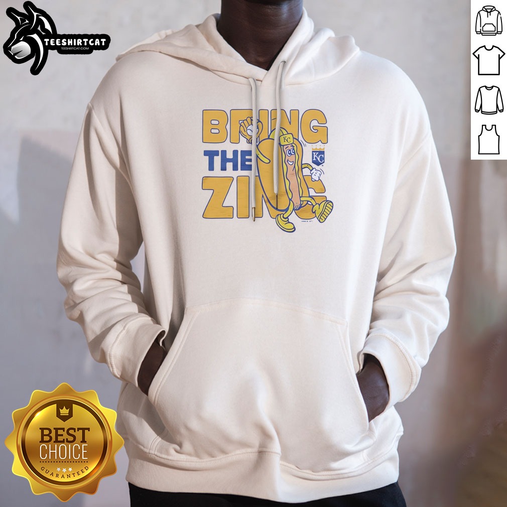 awesome-kansas-city-royals-bring-the-zing-hot-dog-kc-hoodie Awesome Kansas City Royals Bring The Zing Hot Dog KC Hoodie in blue with graphic design on front