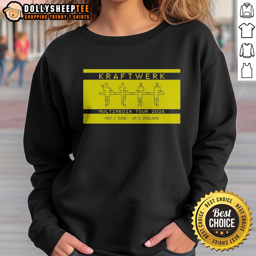 Awesome Kraftwerk Multimedia Tour 2026 May June UK Ireland Music Electronic Band Tour Sweatshirt Awesome Kraftwerk Multimedia Tour 2026 May June UK Ireland Music Electronic Band Tour Sweatshirt featuring vibrant graphics.