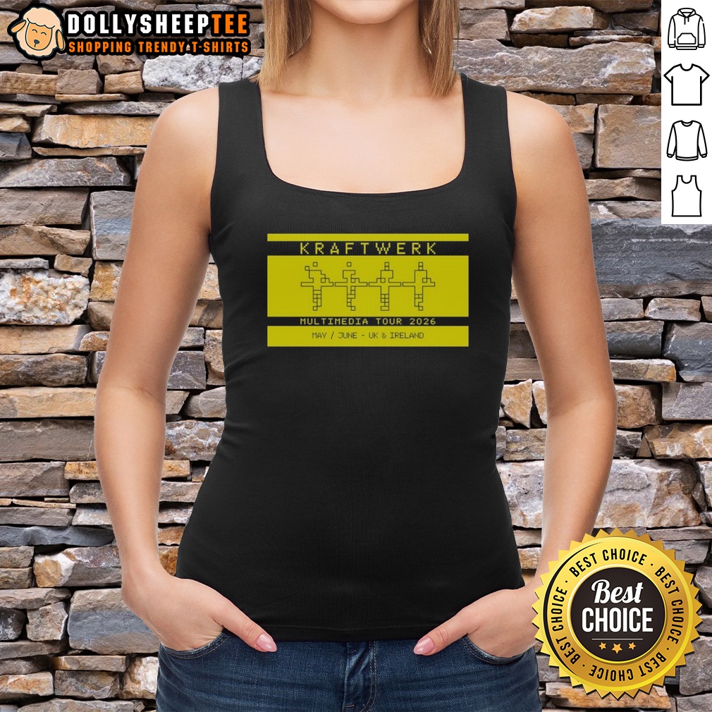 Awesome Kraftwerk Multimedia Tour 2026 May June UK Ireland Music Electronic Band Tour Tank top Awesome Kraftwerk Multimedia Tour 2026 May June UK Ireland Music Electronic Band Tour Tank top featuring vibrant graphics.