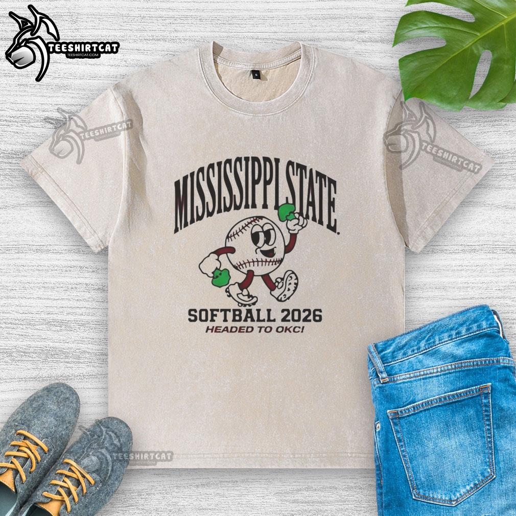 awesome-mississippi-state-bulldogs-softball-2026-headed-to-okc-washed-t-shirt Awesome Mississippi State Bulldogs Softball 2026 team in OKC, featuring a stylish washed t-shirt design.