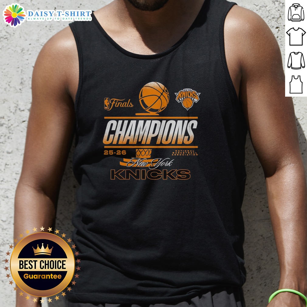 Awesome New York Knicks 2025 2026 Finals Champions National Basketball Association Team Tank Top Awesome New York Knicks 2025 2026 Finals Champions National Basketball Association Team Tank Top in blue with championship graphics
