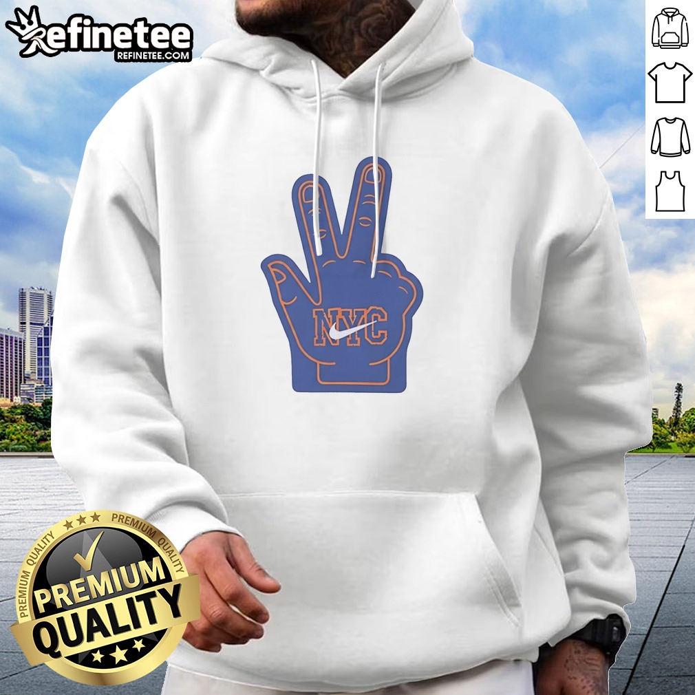 awesome-new-york-knicks-nyc-foam-finger-logo-basketball-hoodie Awesome New York Knicks NYC Foam Finger Logo Basketball hoodie in vibrant orange with front logo print