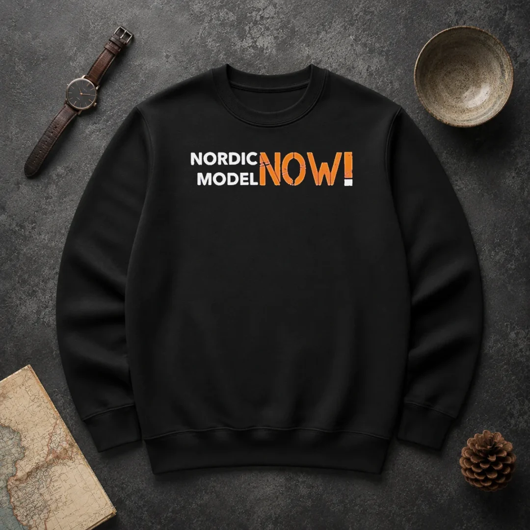 Awesome Nordic Model Now! Slogan Sweater Awesome Nordic Model Now! Slogan Sweater