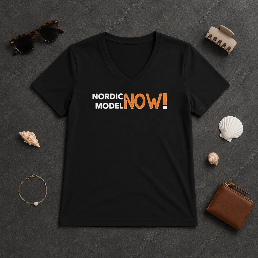 Awesome Nordic Model Now! Slogan V Neck Shirt Awesome Nordic Model Now! Slogan V-Neck Shirt