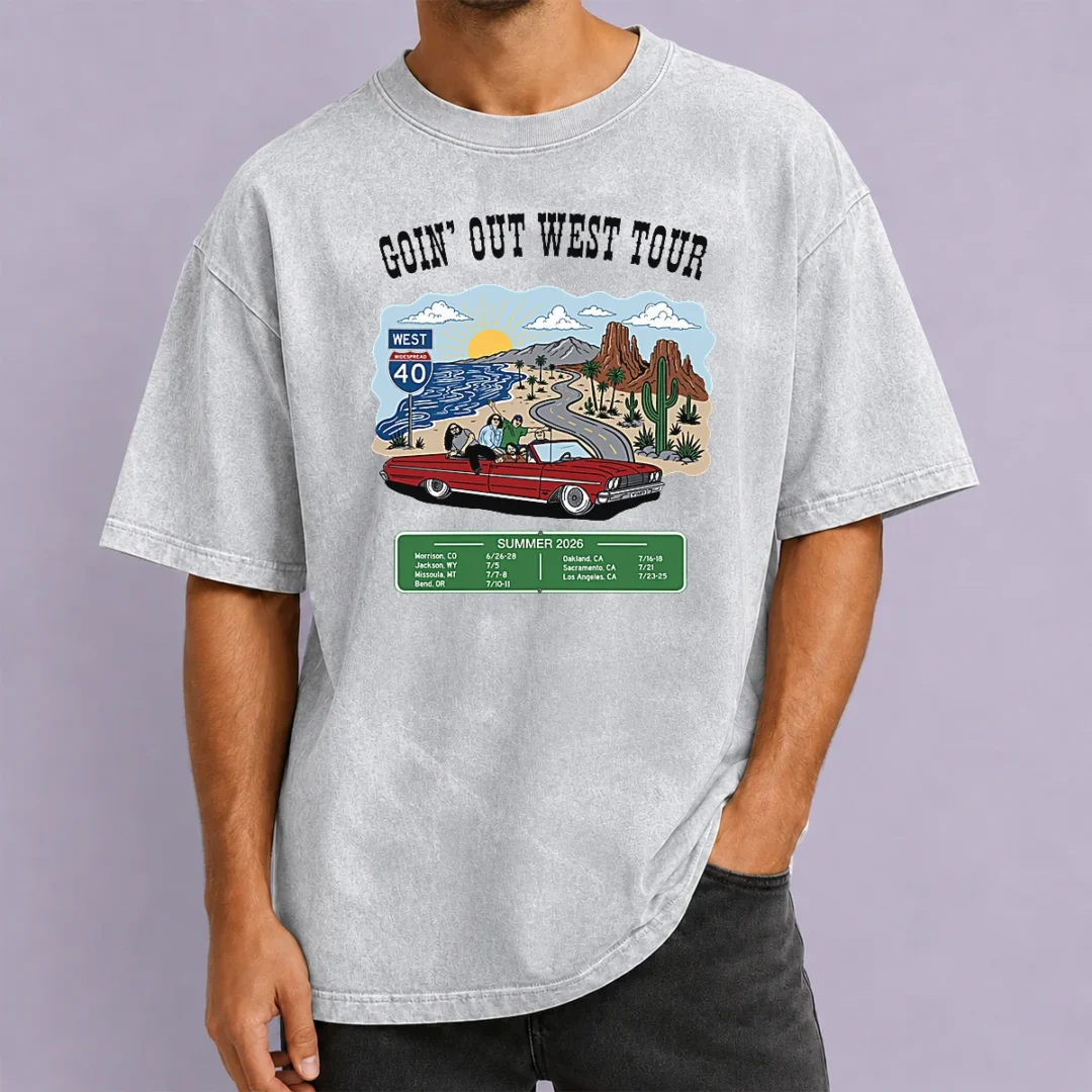 awesome-panic-goin-out-west-tour-summer-2026-washed-t-shirt Awesome Panic Goin Out West Tour Summer 2026 Washed T-Shirt